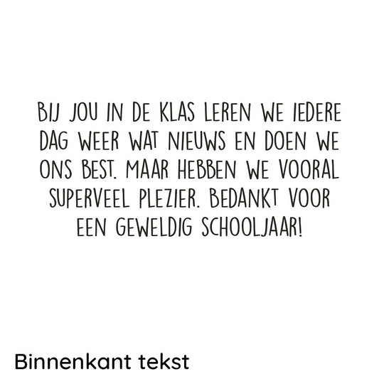 Bedankt voor het schooljaar