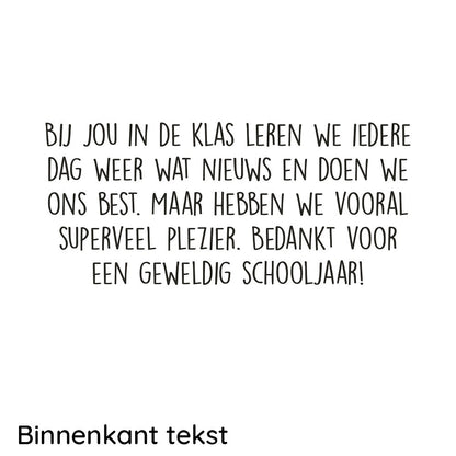 Bedankt voor het schooljaar