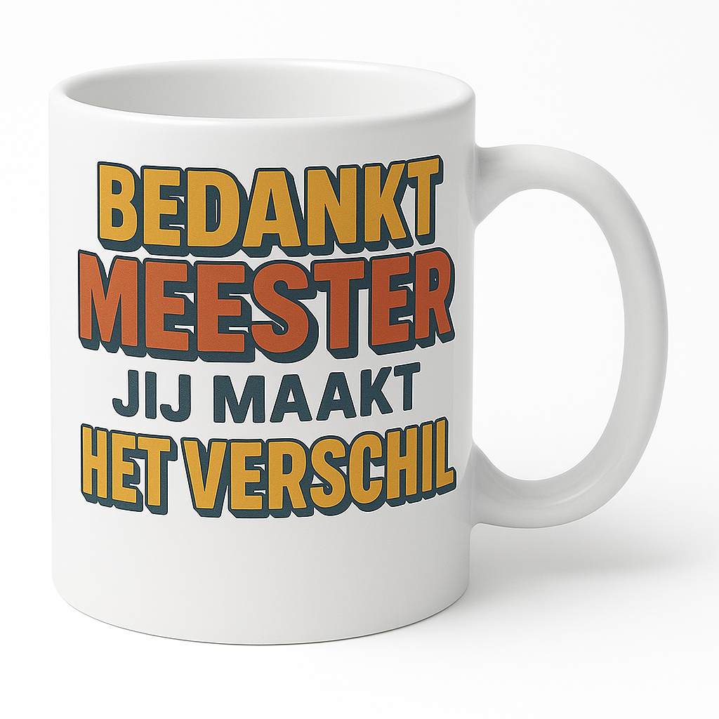 Bedankt meester jij maakt het verschil